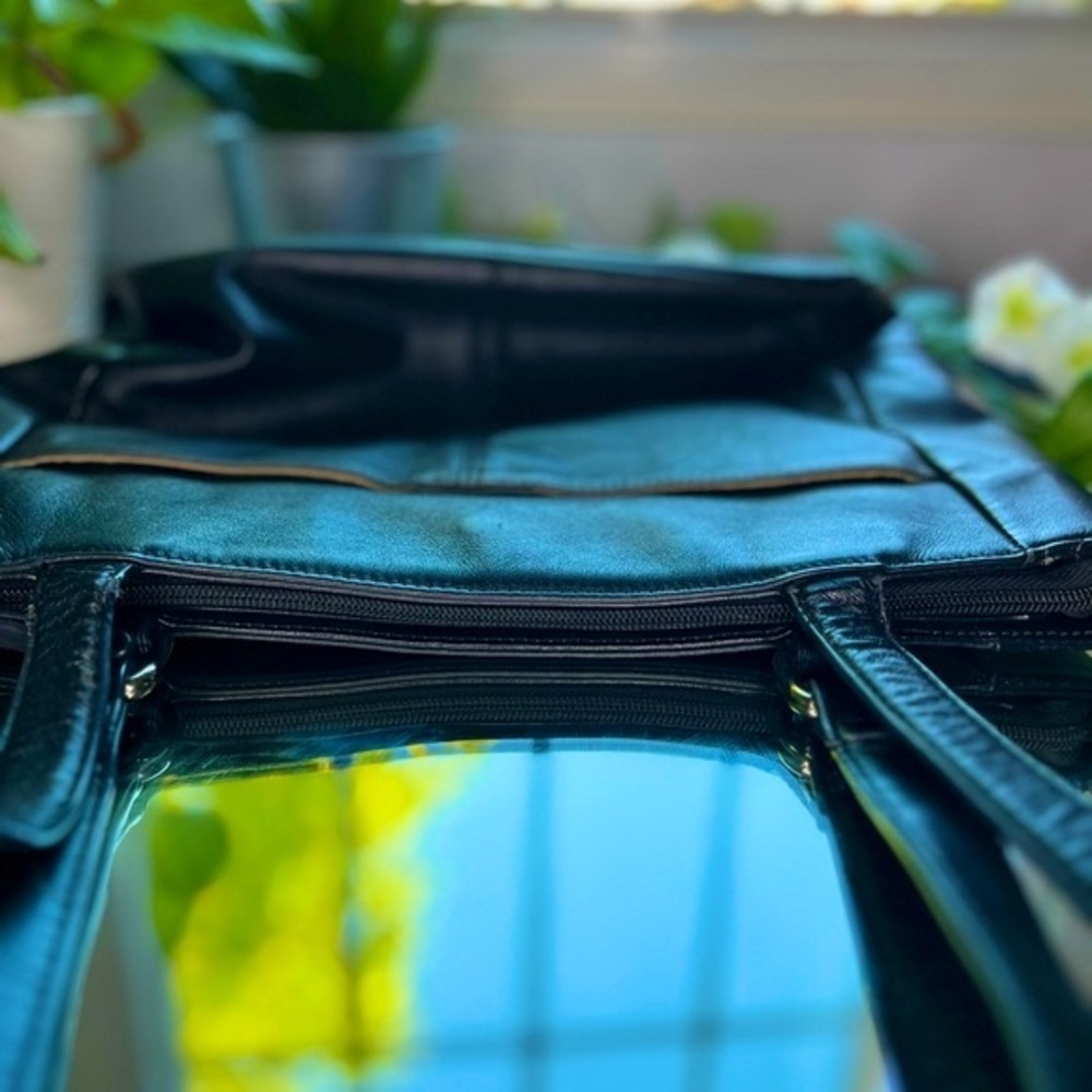 Giani Bernini Nappa Classic Leather Tote Bag Large Black Purse with Pockets​​​ - Picture 3 of 16